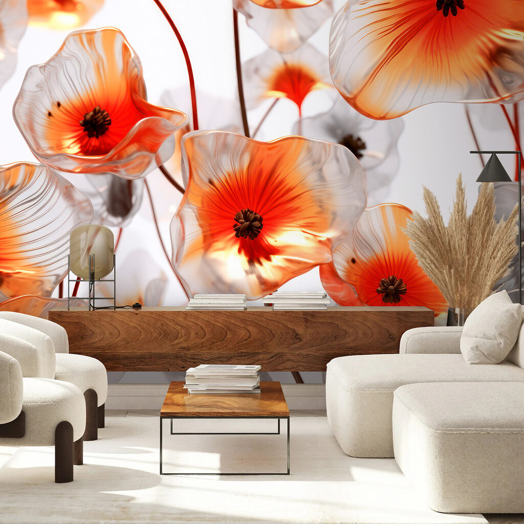 Orange flower cups — interior 5