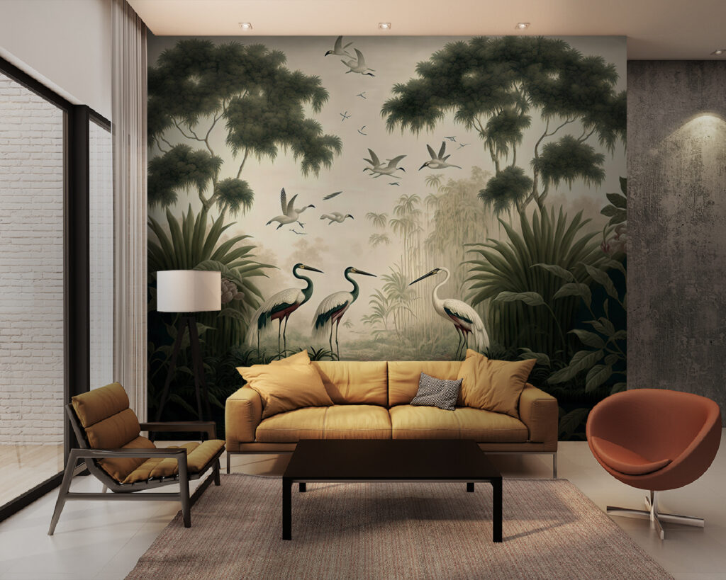 Herons between symmetrical trees — interior 2