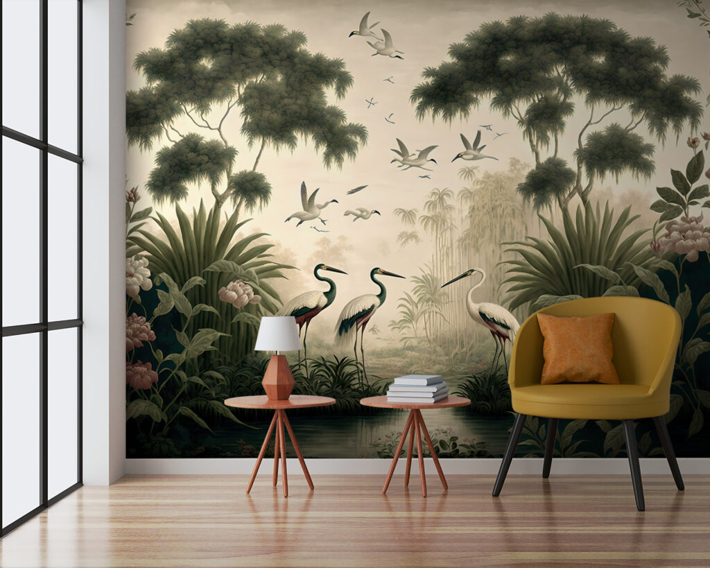 Herons between symmetrical trees — interior 3
