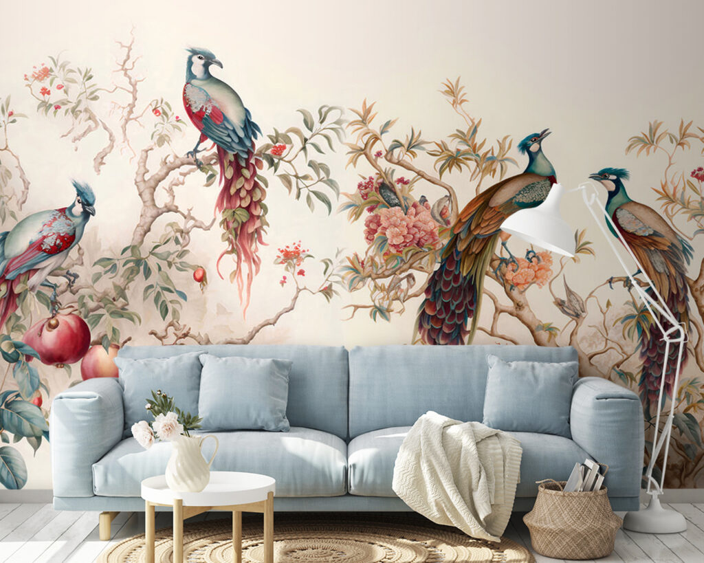 Peacock Orchard in an interior