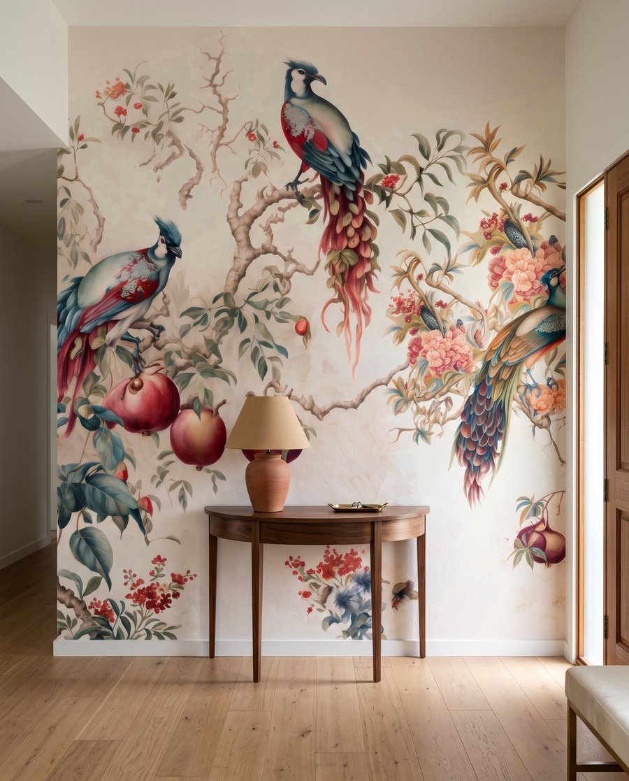 Peacock Orchard in an interior