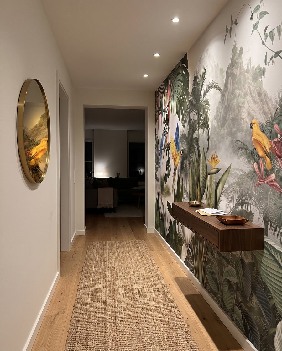Birds of the Tropics in an interior