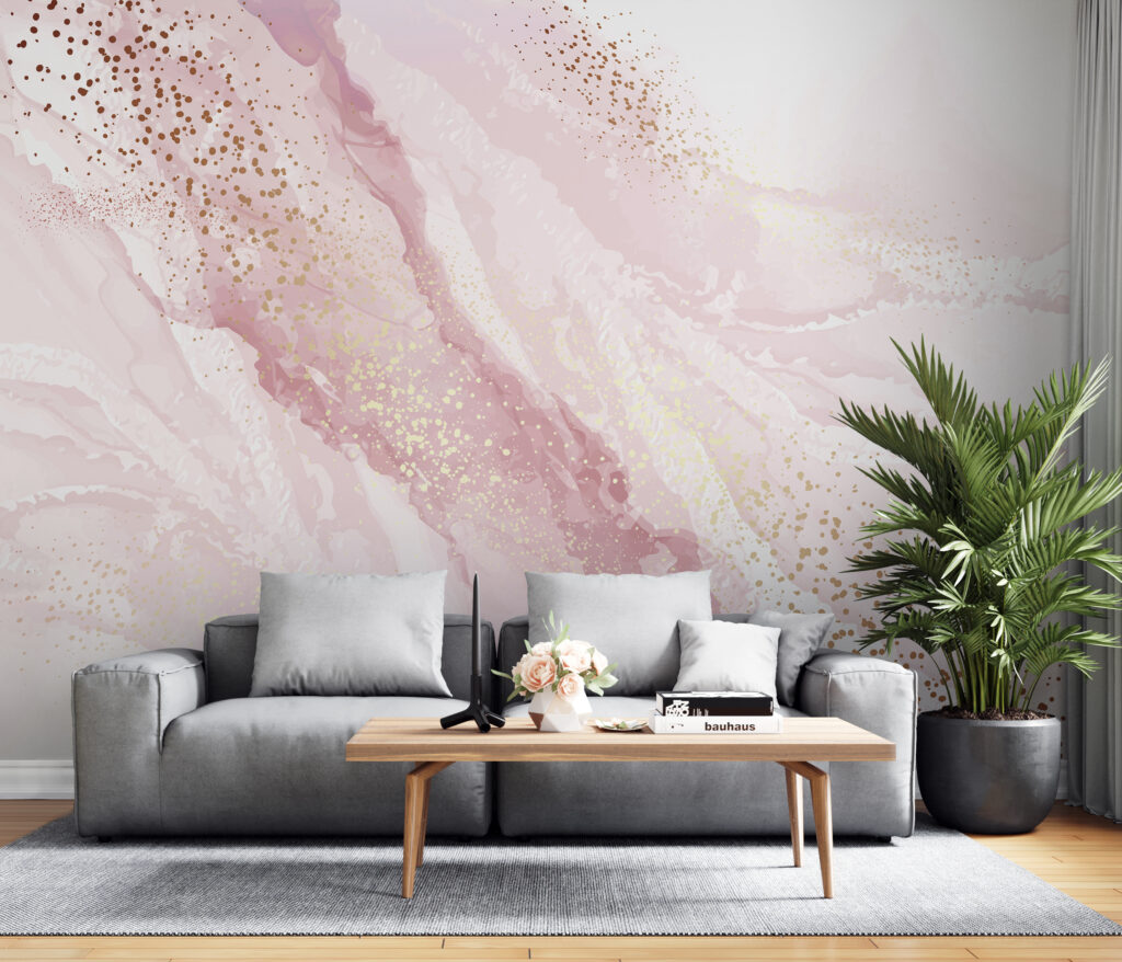 Pink streams, gold specks — interior 4