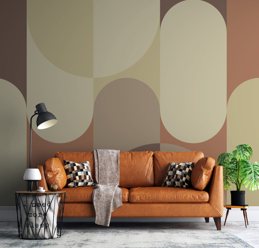 Round earth-toned bands — interior 4