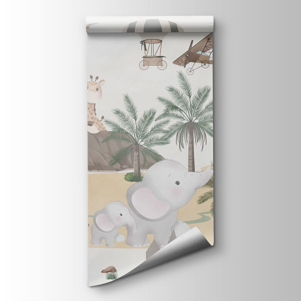 Safari animals behind fence — product view
