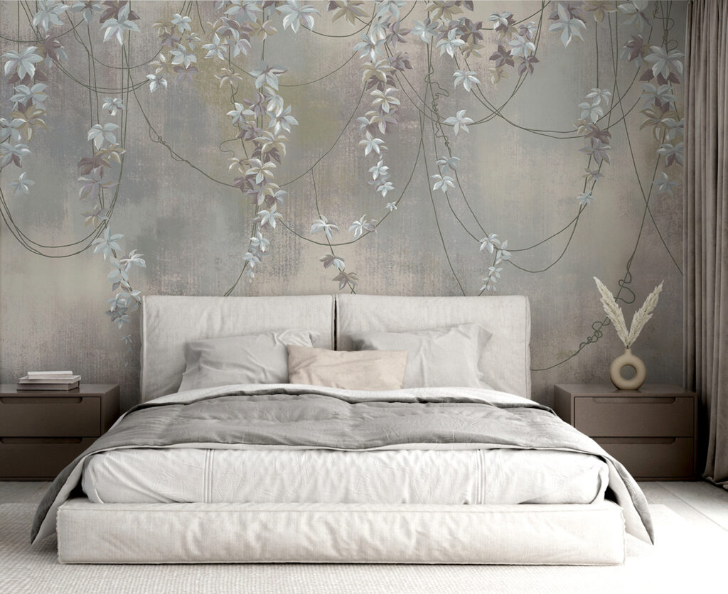 Flower garlands on grey — interior 4