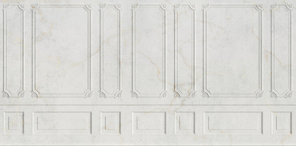 White decorative panels — full design