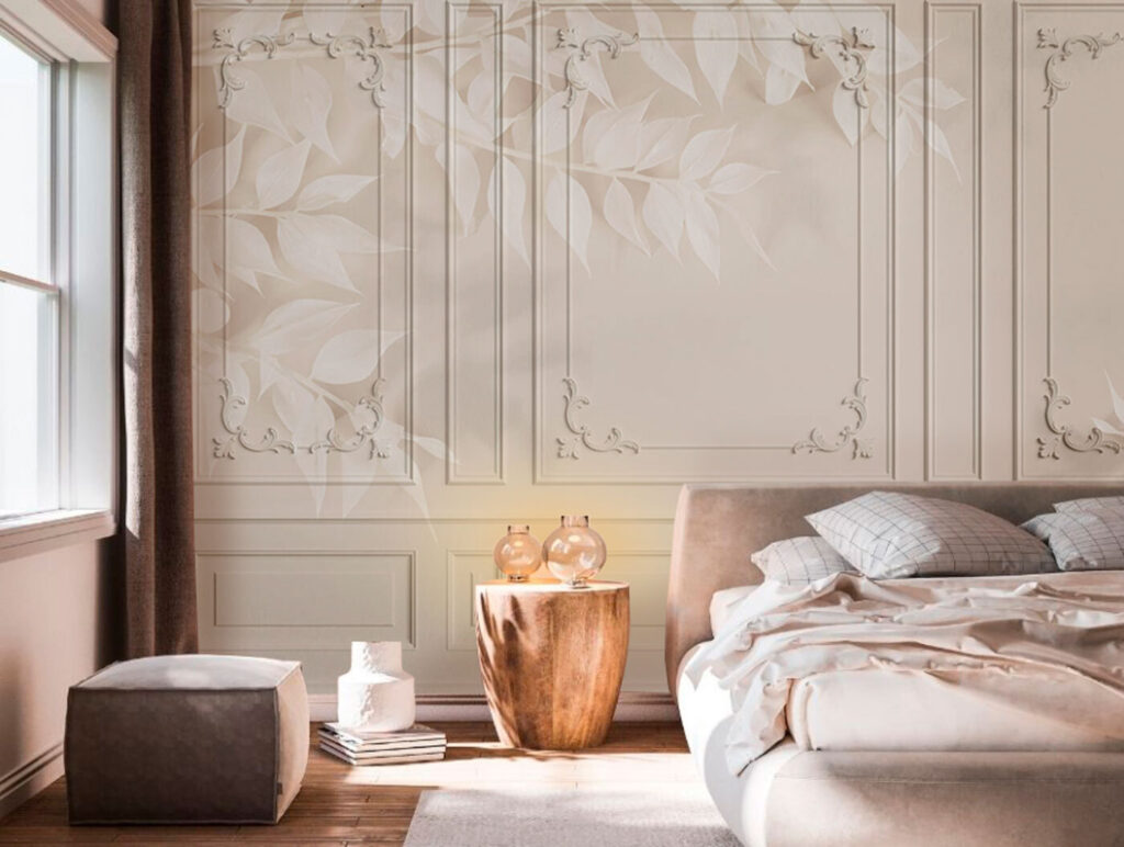 Leaves over wall panels — interior 2