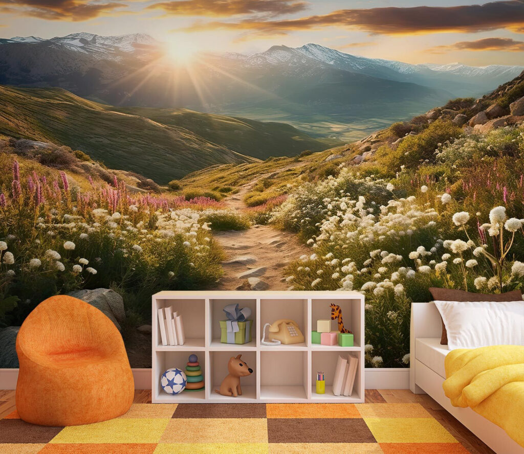 Stone path, mountain sun — interior 3