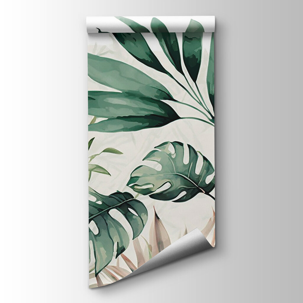 Monstera in green watercolour — product view