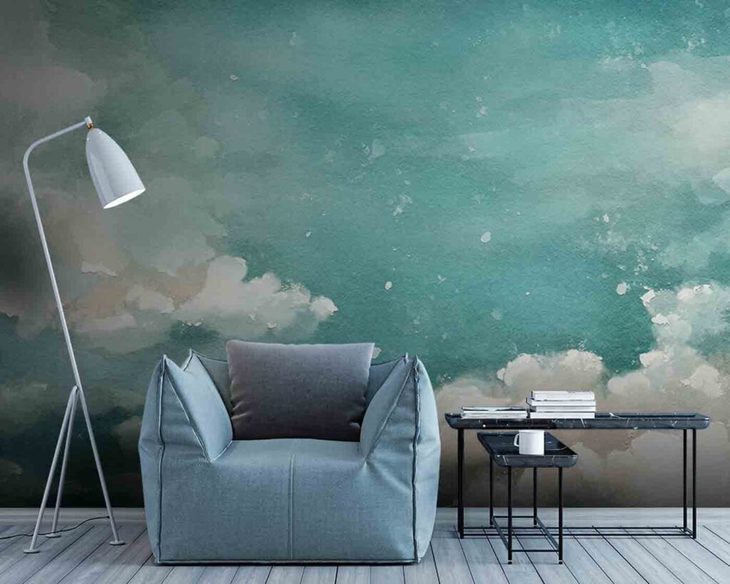 Clouds in turquoise sky — interior 3