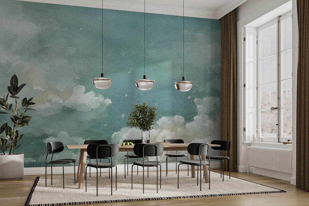 Clouds in turquoise sky — interior 5