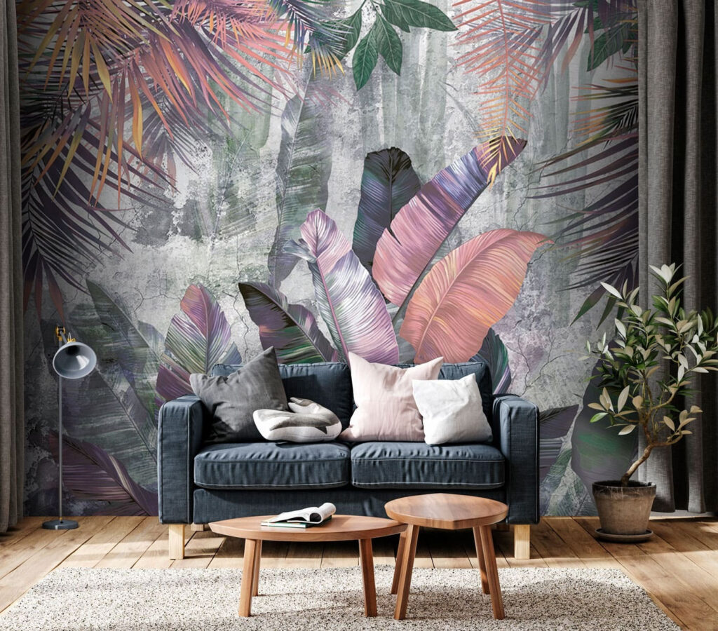 Purple tropical leaves — interior 1