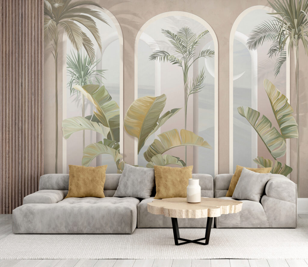 Palm Courtyard in an interior