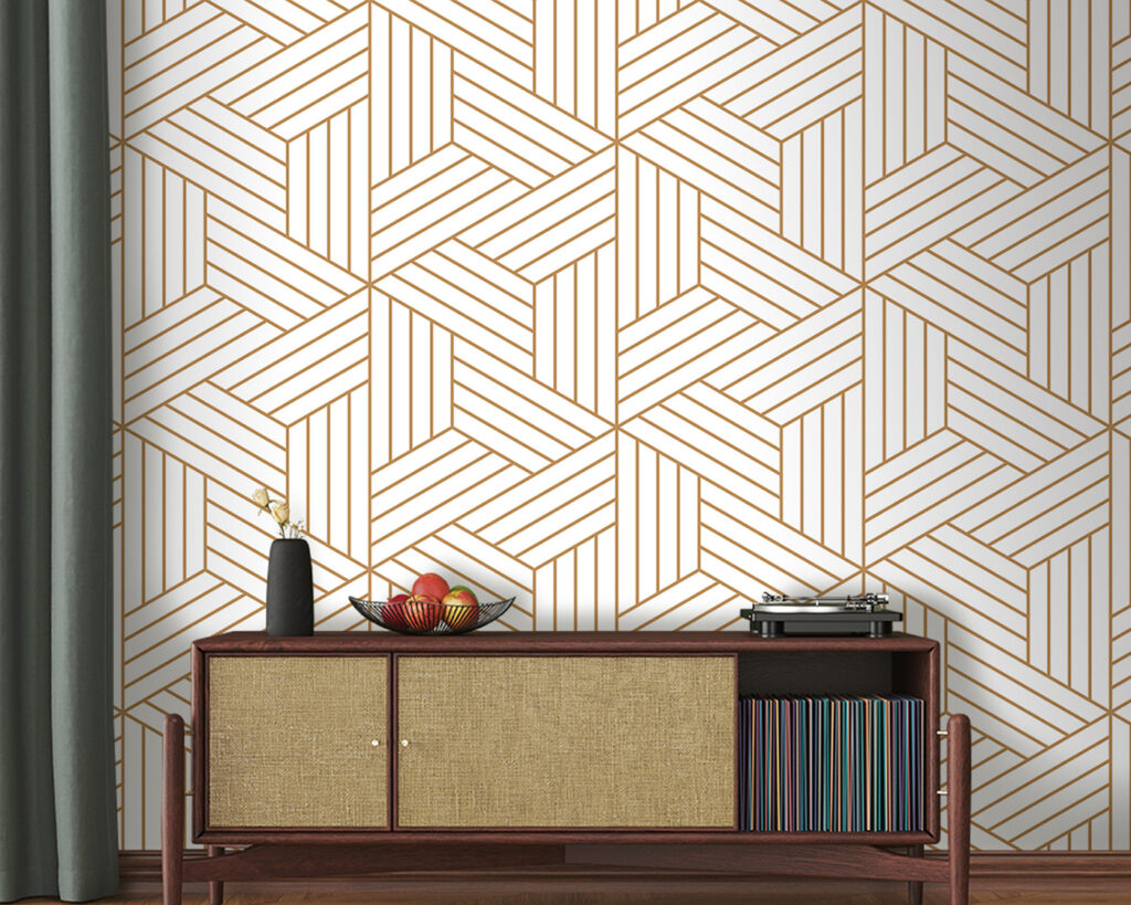 Gold basket-weave pattern — interior 1