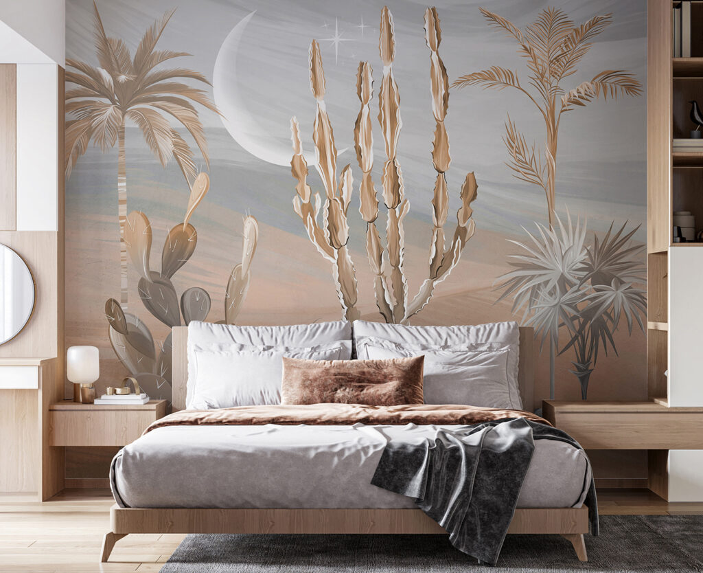 Desert cacti by moonlight — interior 2