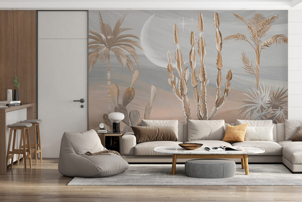 Desert cacti by moonlight — interior 3