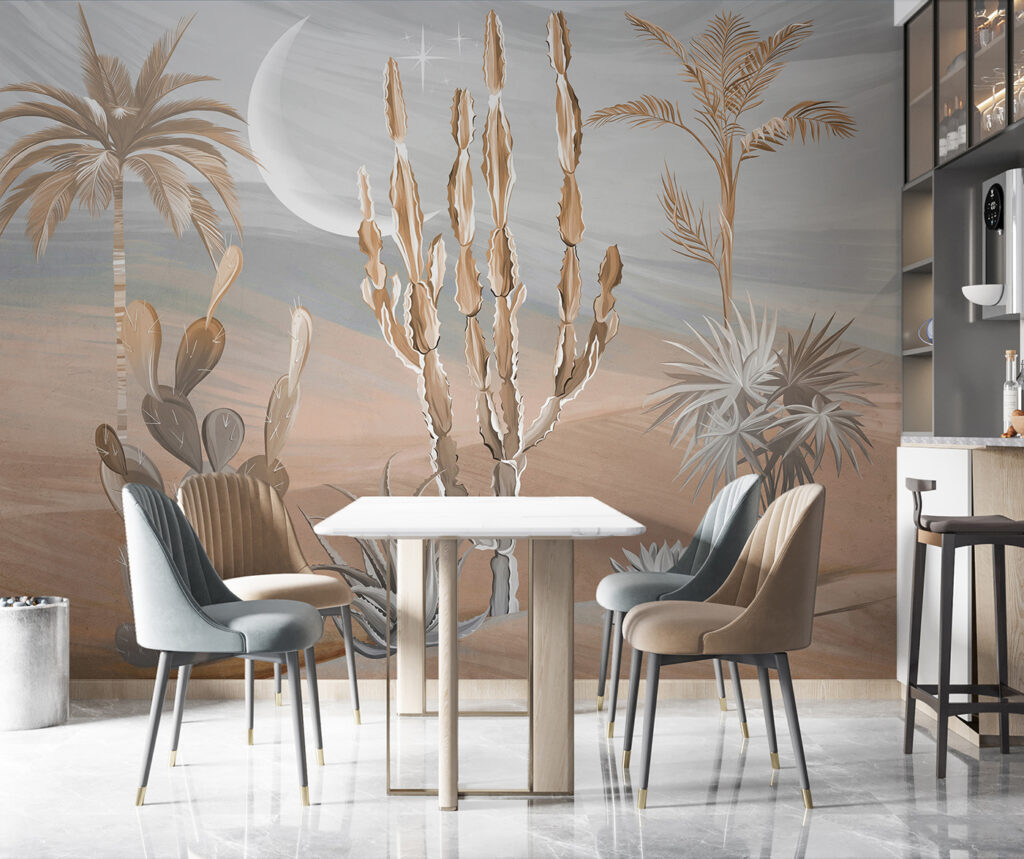 Desert cacti by moonlight — interior 5