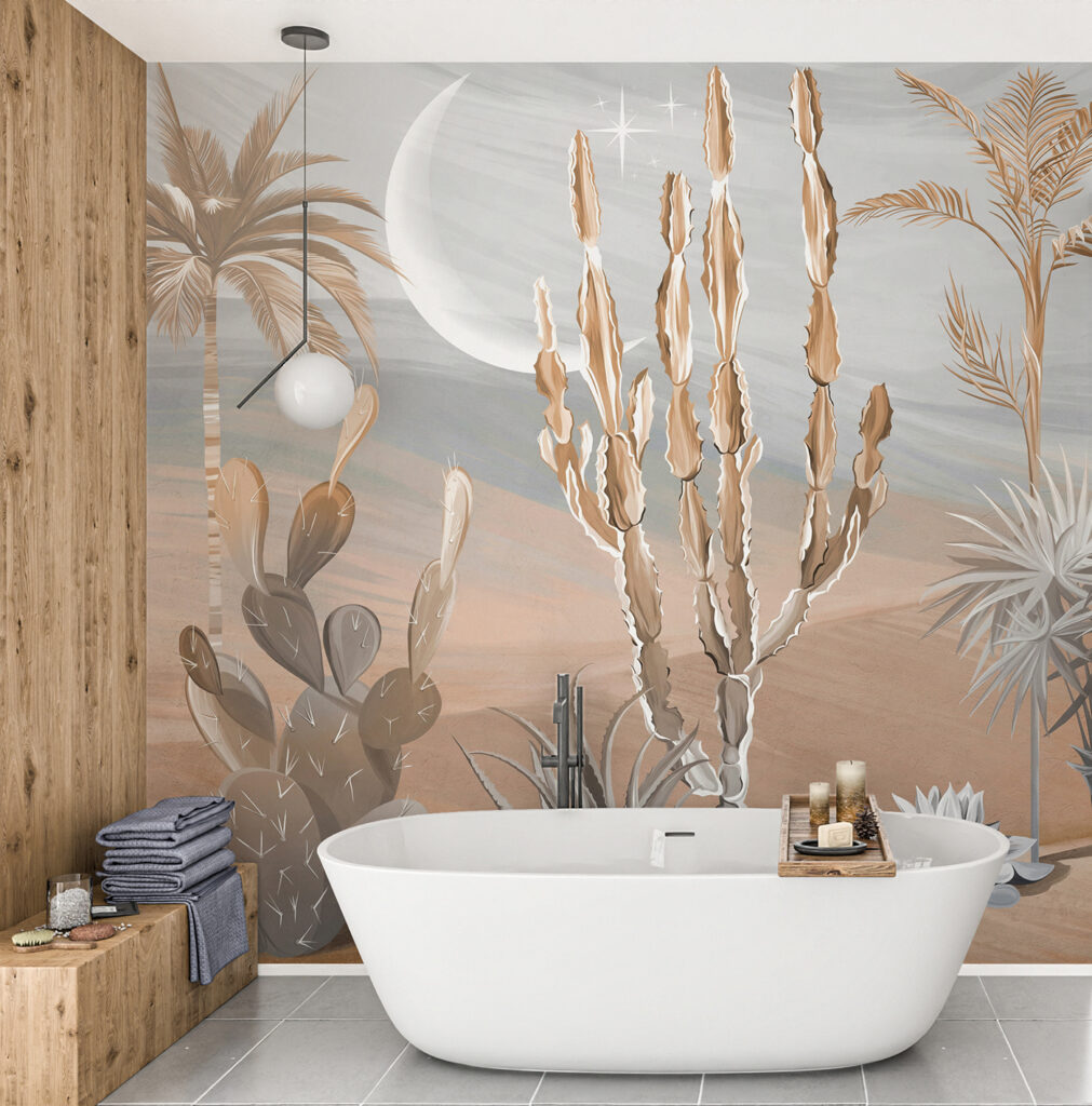 Desert cacti by moonlight — interior 6