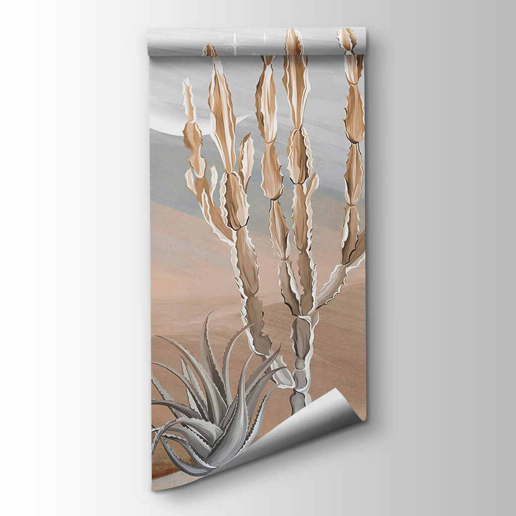 Desert cacti by moonlight — product view