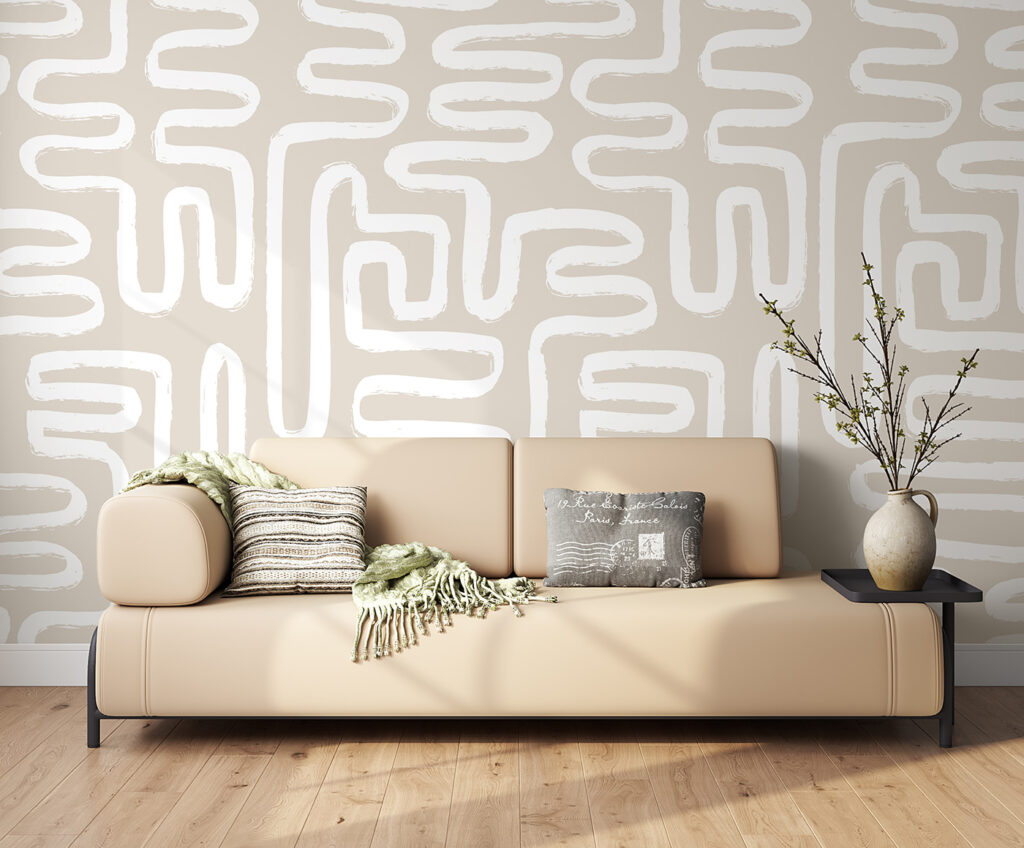 White maze lines — interior 3