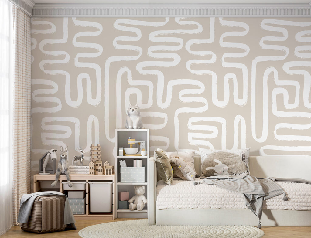 White maze lines — interior 4