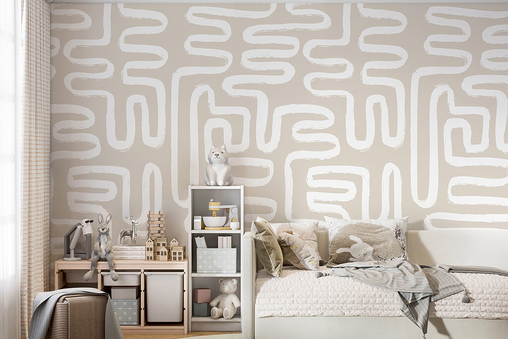 White maze lines — interior 8