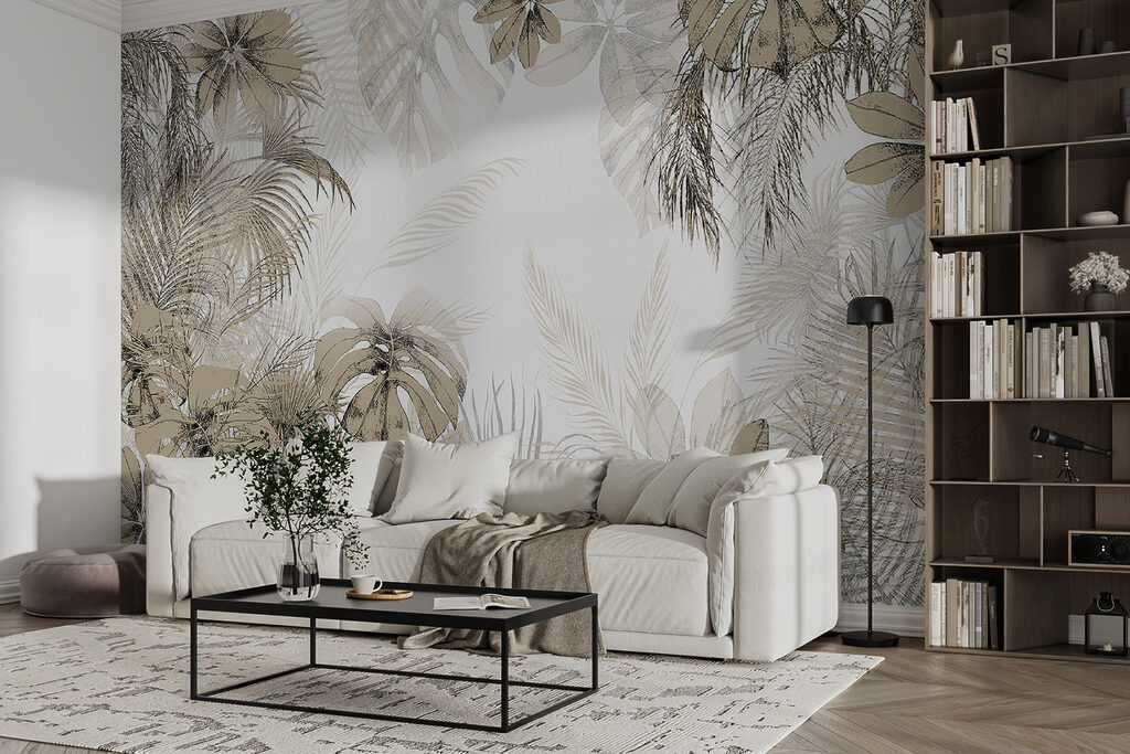 Tropical leaves, open centre — interior 4