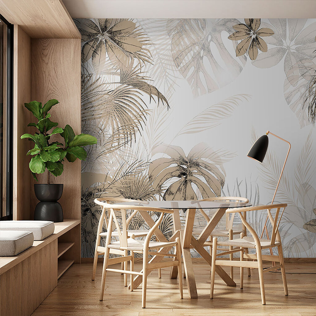 Tropical leaves, open centre — interior 5