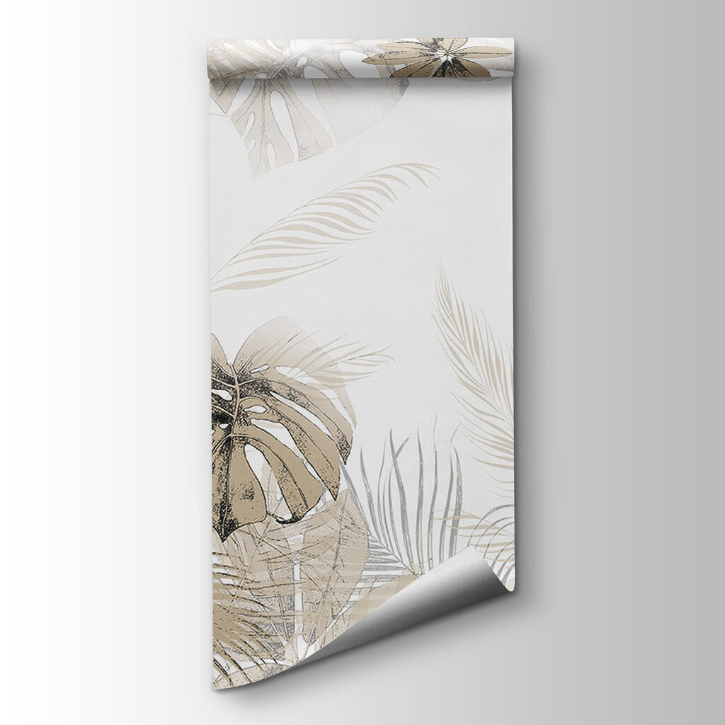 Tropical leaves, open centre — product view