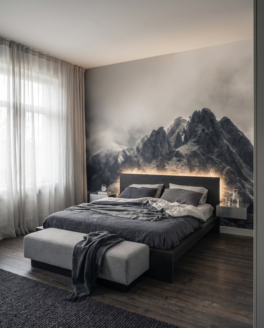 Cloudbound Peaks in an interior