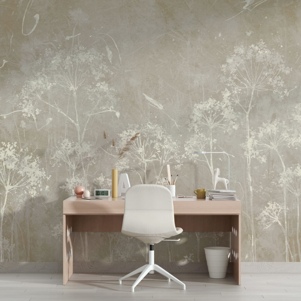 Wildflowers on Plaster in an interior