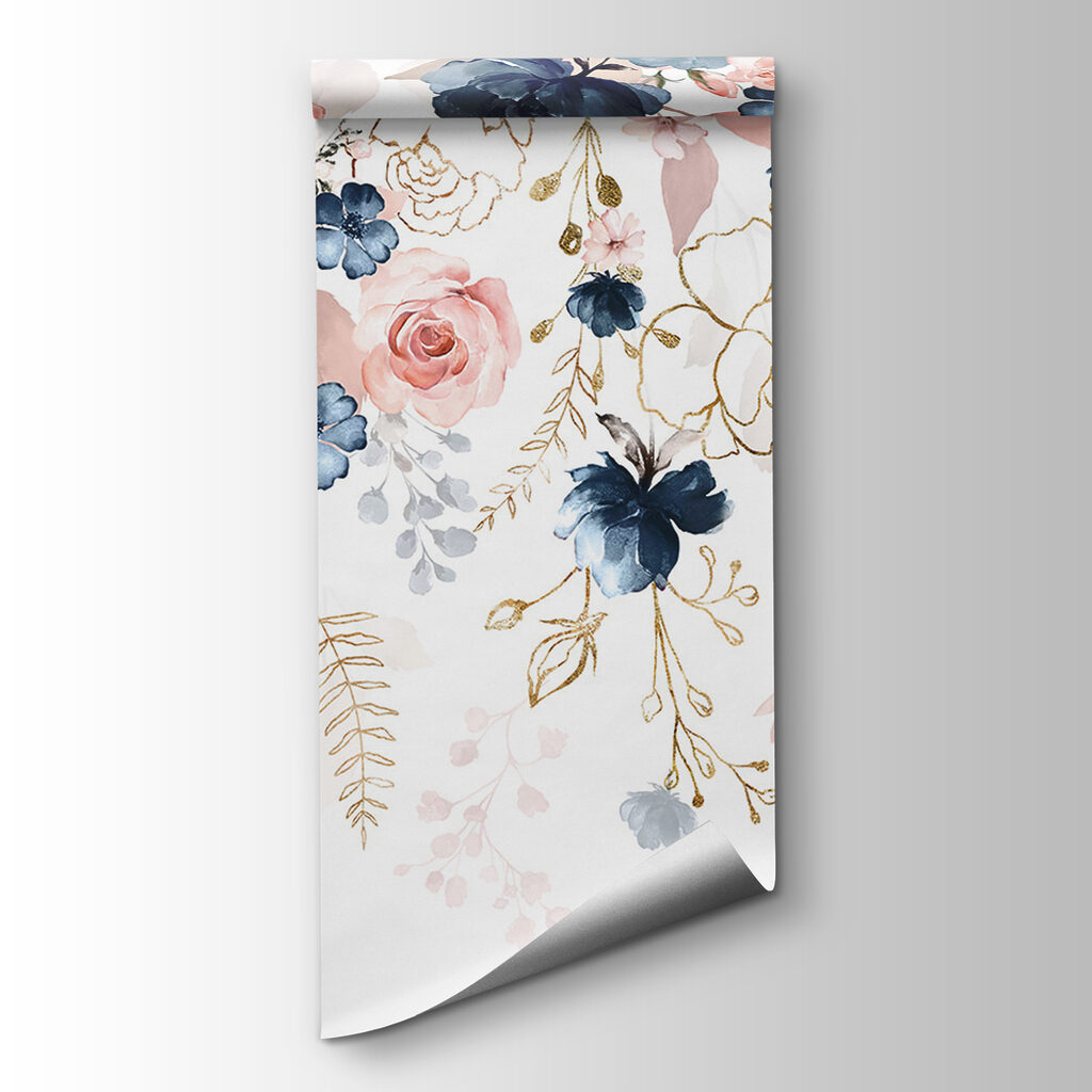 Pink and blue flowers — product view