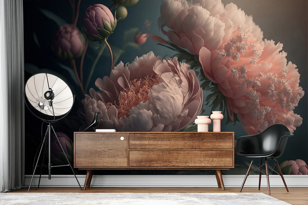 Old pink peonies — interior 5