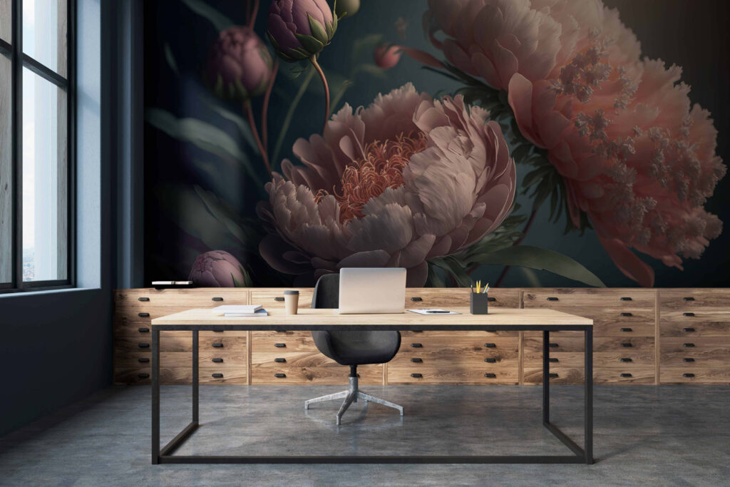 Old pink peonies — interior 3