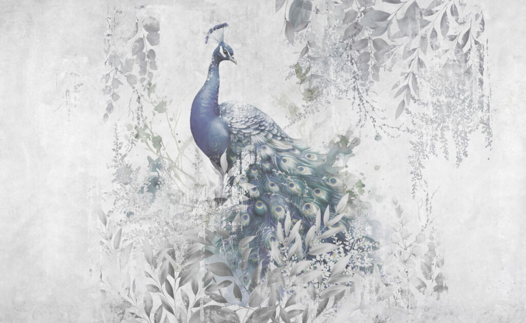 Peacock in the Garden — full design