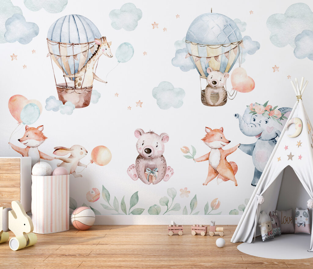 Woodland Balloon Friends in an interior