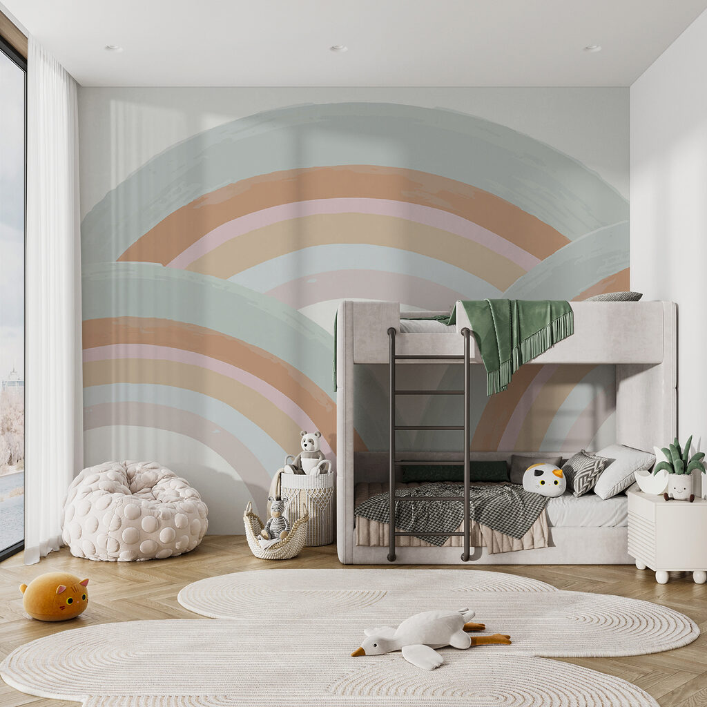Rainbows in pastel streaks — interior 6