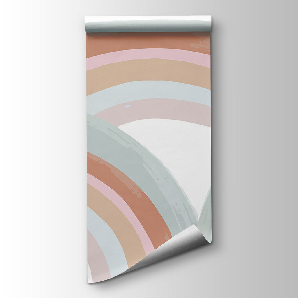 Rainbows in pastel streaks — product view