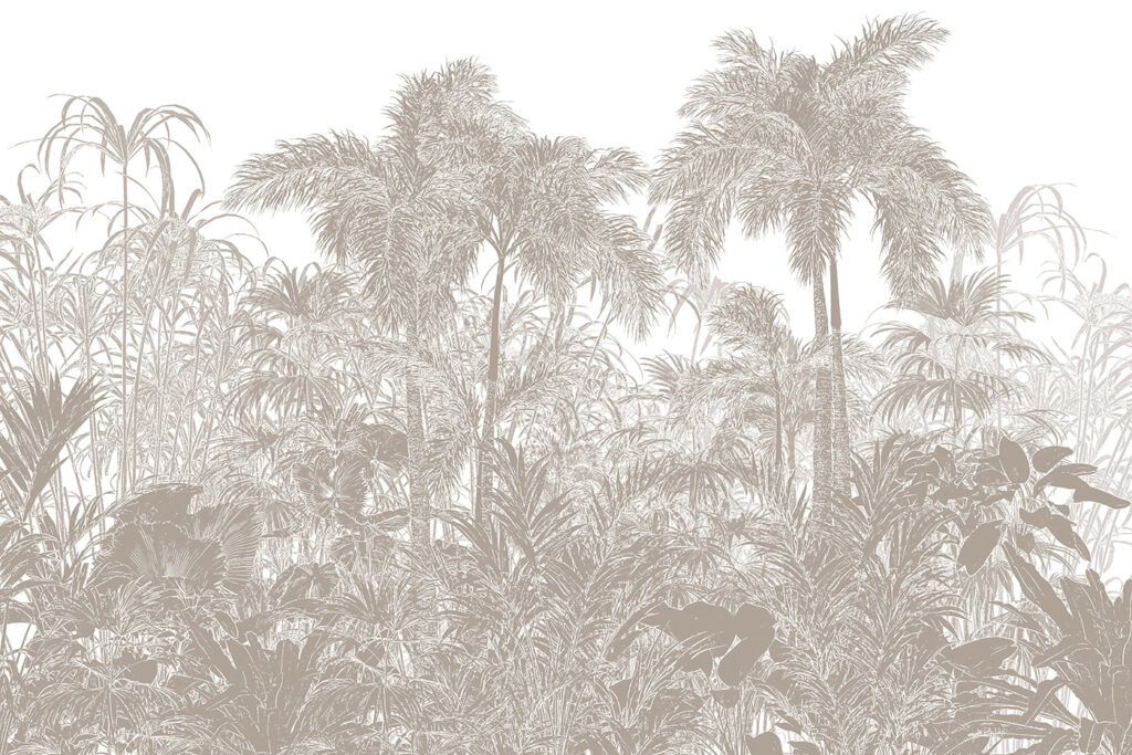 Rainforest in pale lines — full design