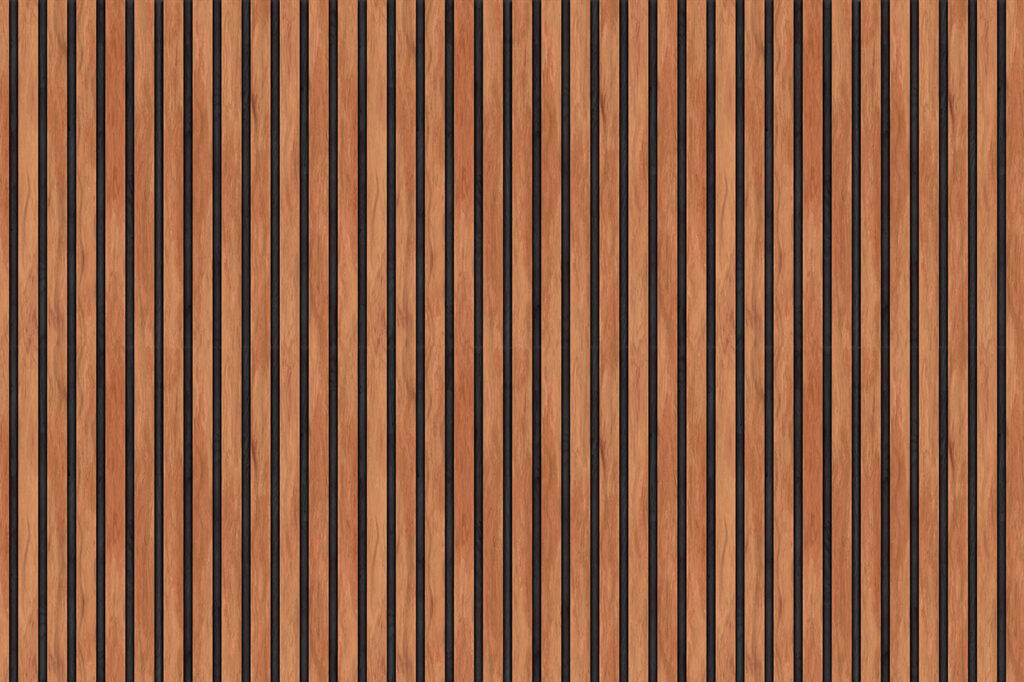 Warm brown slats — full design