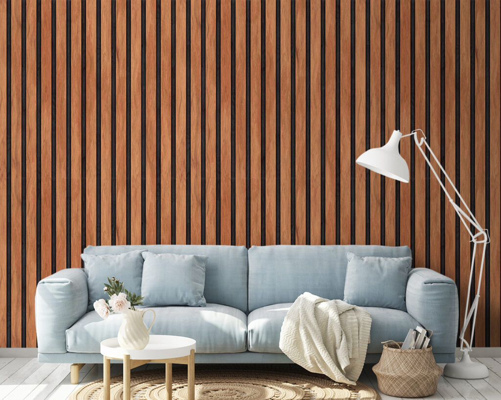 Warm brown slats — interior 2