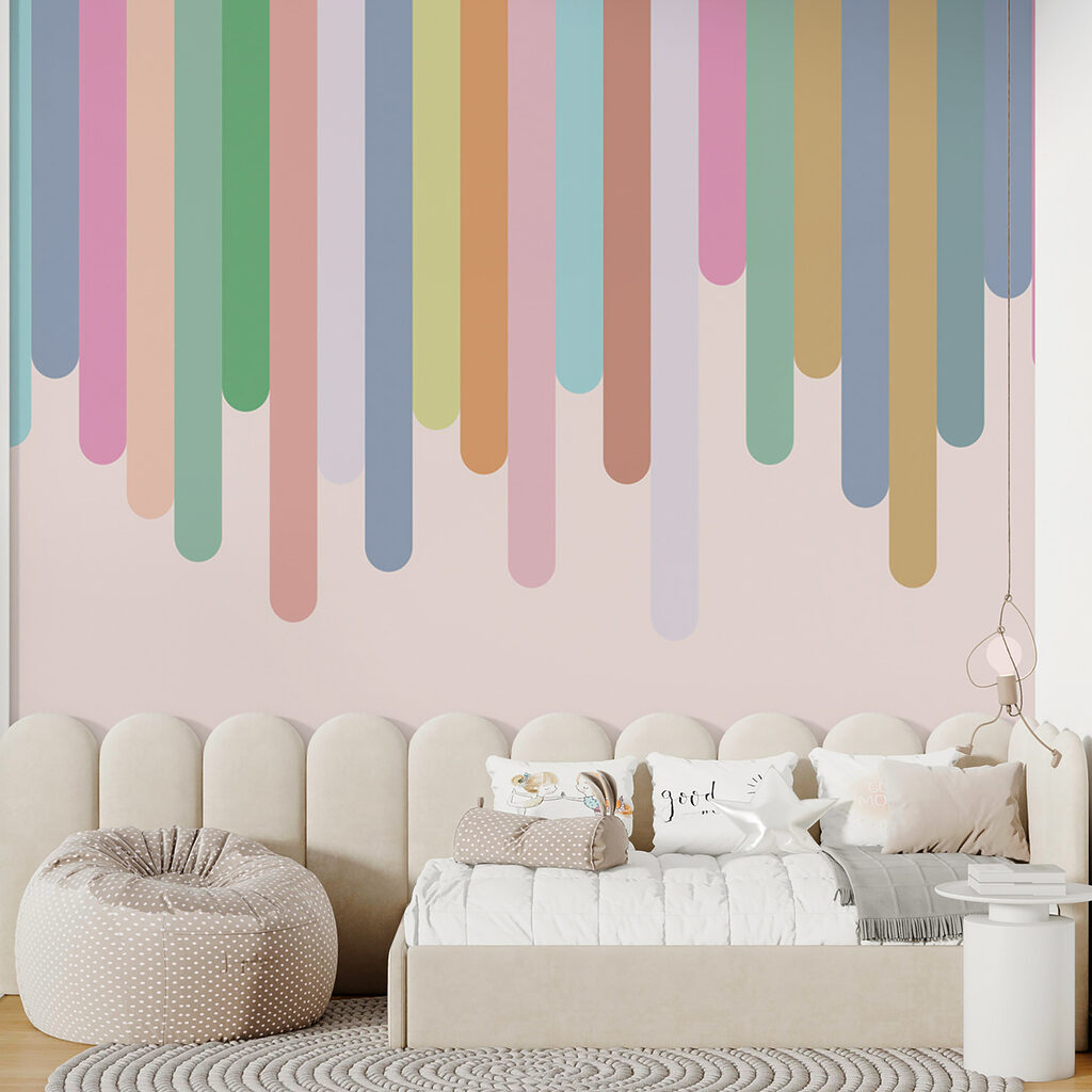Pastel bands, round ends — interior 4
