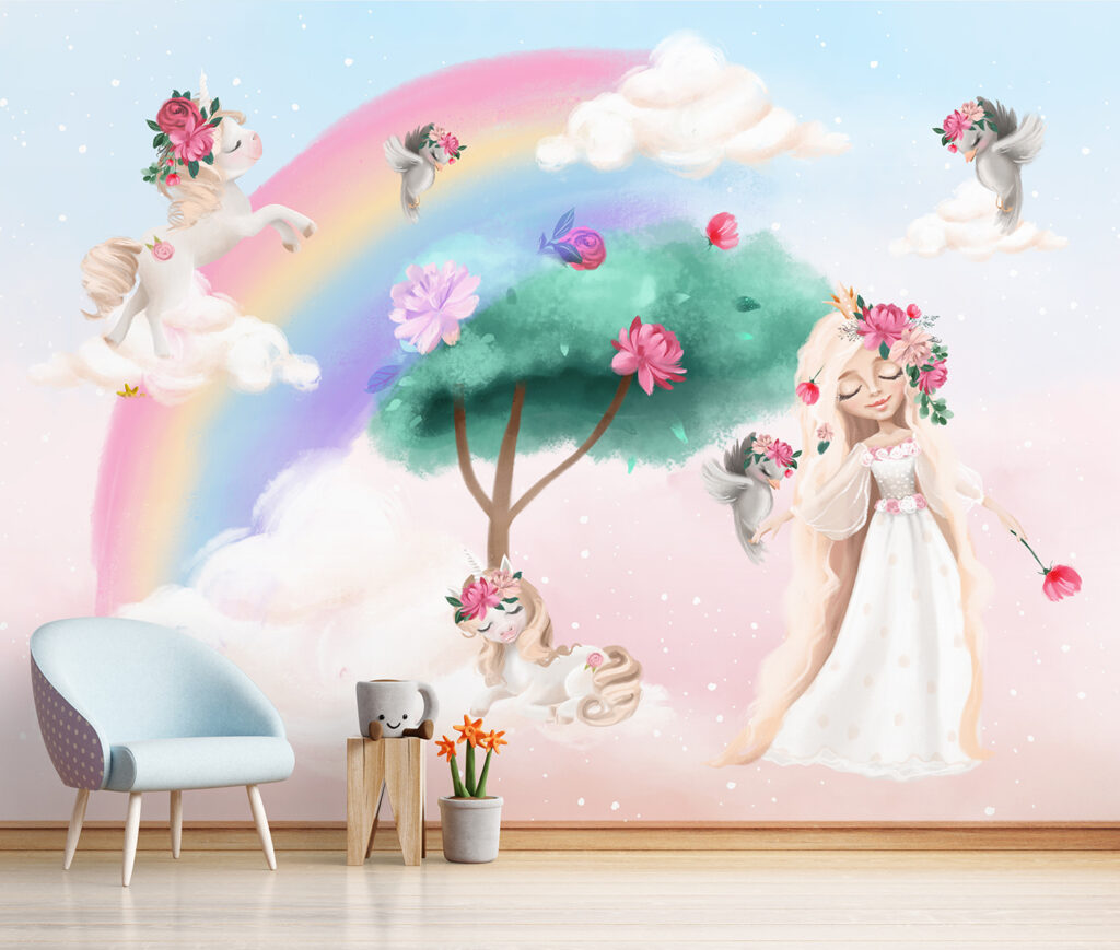 Princess and rainbow tree — interior 1