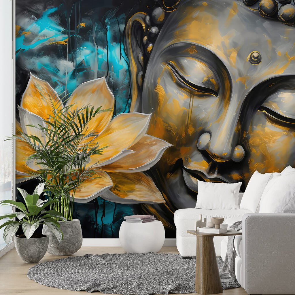 Buddha with gold lotus — interior 3