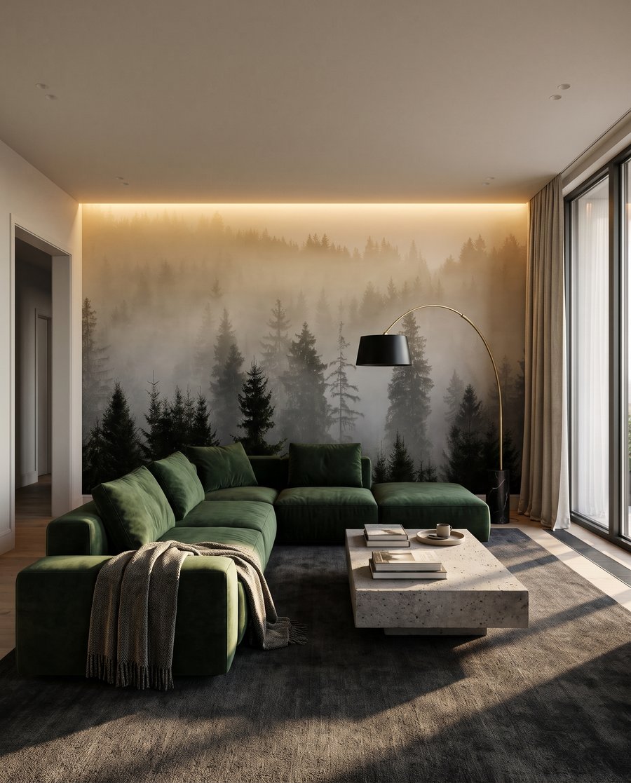 Forest at Dawn in an interior