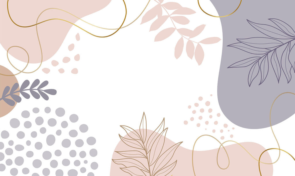 Pastel shapes, open space — full design