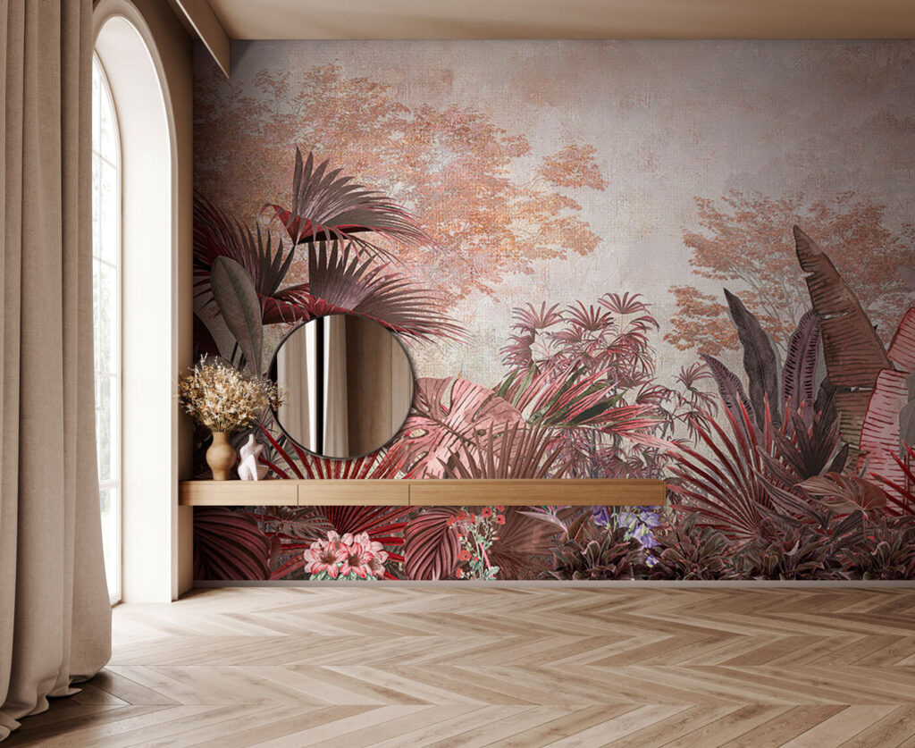 Warm jungle on beige — interior 1