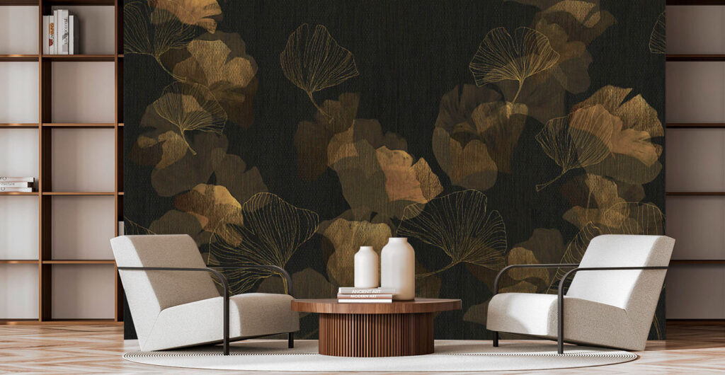 Gold leaves in darkness — interior 1