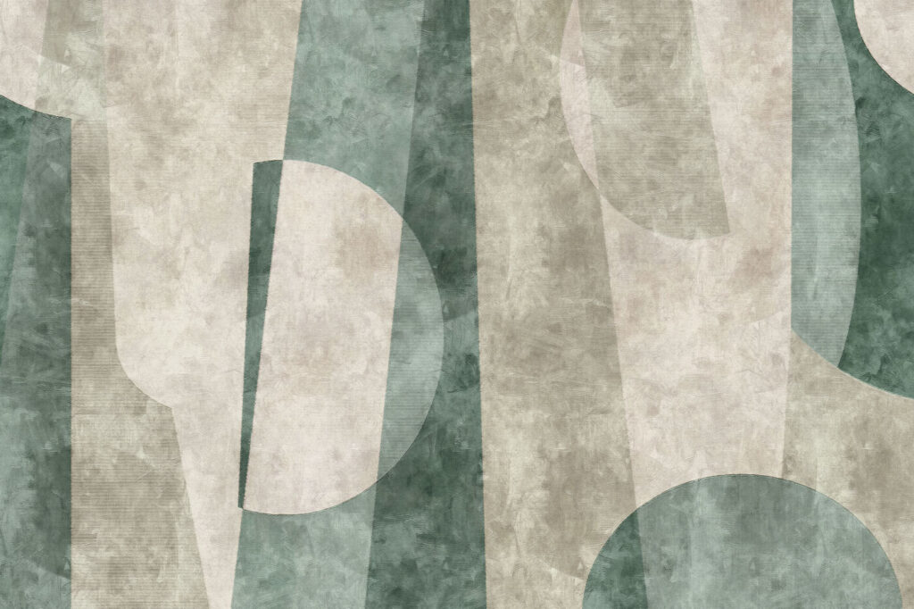Curved shapes in green — full design